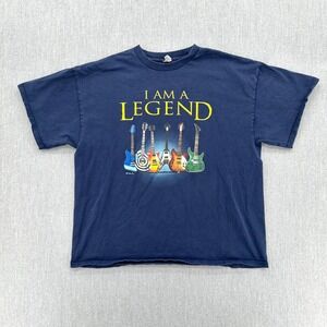 Vintage I Am A Legend Guitar Graphic T-Shirt Men's XL Navy Blue Delta Pro Weight